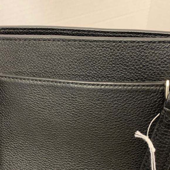 BACK TO SCHOOL BRAND NEW KATE SPADE SOFT PEBBLED LEATHER  BLACK MEDIUM TOTE - Picture 6 of 10